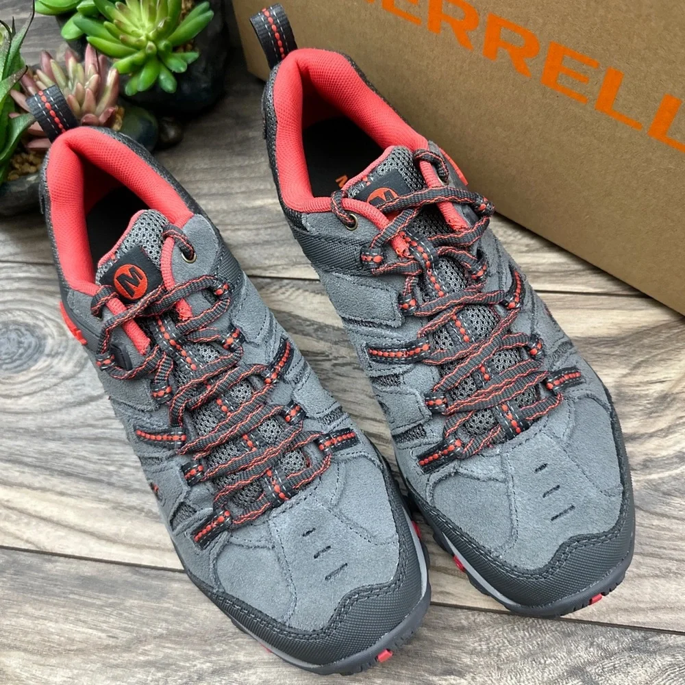 NIB Merrell Crosslander Vent Hiker Sneaker Gray Castle Rock Cayenne - Picture 3 of 15